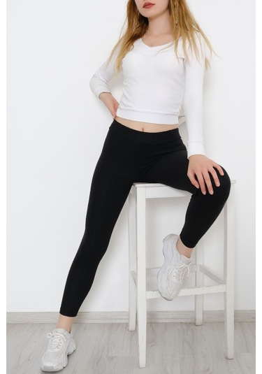 Mokashopin - Örme Kaşe Tayt Siyah - 10158.1567. 001