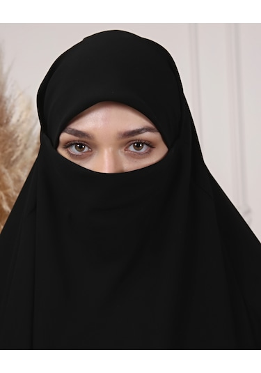 Dilnuvar Afgan Çarşaf İpek Siyah