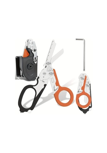 Besthome1 Dream011 K Kılıflı Siyah Turuncu 6sı 1 Arada Çok Amaçlı Pense Ev Bahçe Bitki Geliştirme Cam Kirici Kesici Mezura Emn