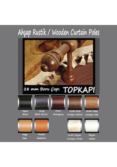 Ahşap Rustik,  Halkalı + Raylı