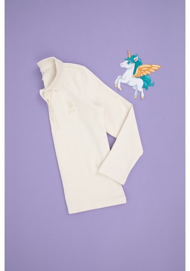 U.s. Polo Assn. Kız Çocuk Krem Sweatshirt 50296377-vr071 Krem