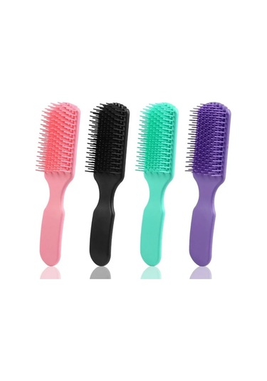 Saç Fırçası Dolaşık Açıcı Fırça Baş Masaj Aleti Abs Kauçuk Saç Tarak Salon Dolaşık Açıcı Saç Fırçası Kadınlar İçin Islak Kıvırcık Saç Şekillendirici Araçları