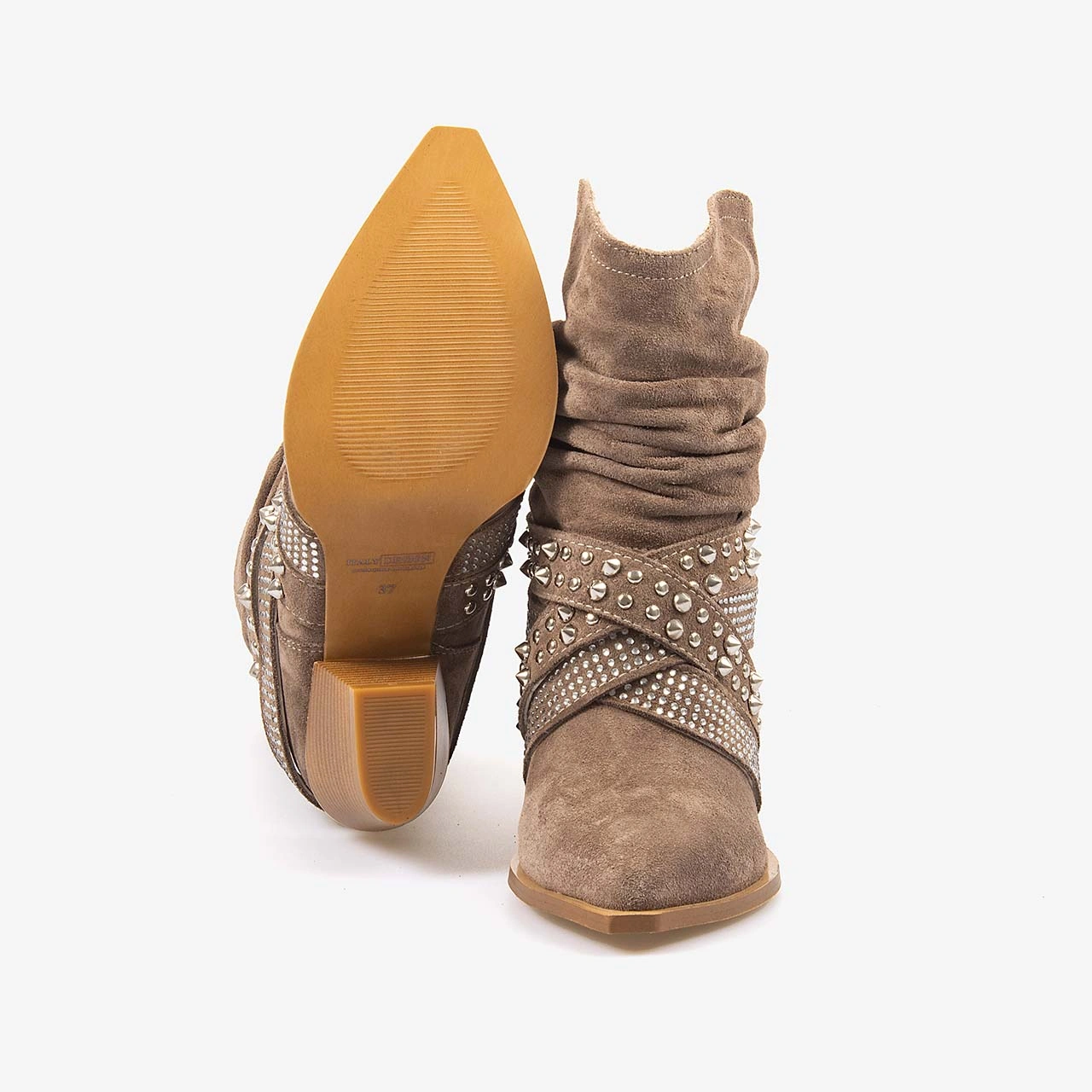 Kemal Tanca Hakiki Deri Süet Kadın Western Bot 26-103152k Bizonte Süet