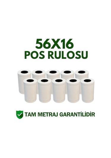 56x16 Termal Pos Cihazı Rulosu 600 Adet