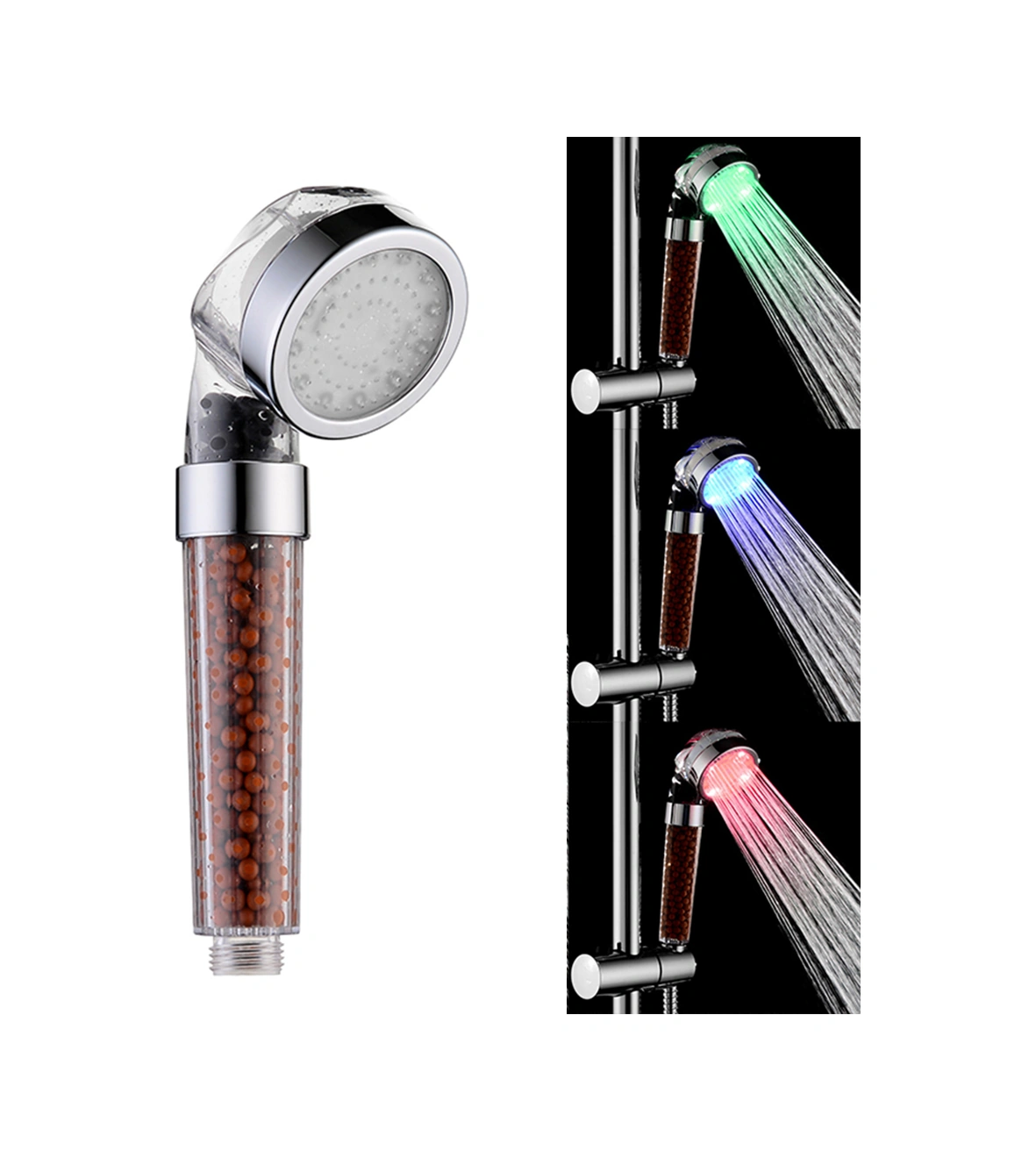 Youmex 12 Led Isı Algılayıcı Renk Değiştiren Duş Başlığı, Otomatik Aydınlatma, Tüm Standart Bağlantılarla Uyumlu Diğer