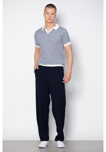 Barrels And Oil Baggy Kumaş Pantolon - Lacivert-lacivert Lacivert