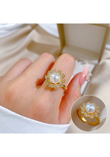 Ayarlanabilir Açıklığa Sahip Zarif Zirkon Yüzük No.28 Çok Renkli