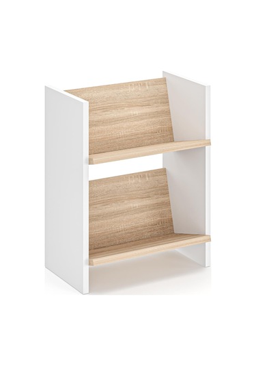 Derga 2 Raflı Kitaplık Beyaz - Meşe