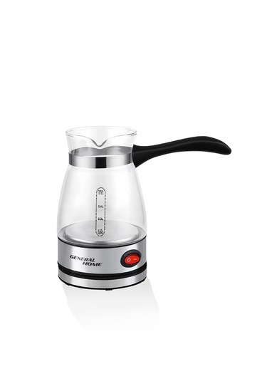 General Home Cz-47 Elektrikli Cam Cezve Siyah 0.5 L Türk Kahvesi, 700w, Gösterge Işıklı