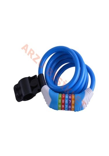 Halat Kilit Dolamalı (siyah) 5 ' Li Değiştirilebilir Şifreli 12x Çok Renkli