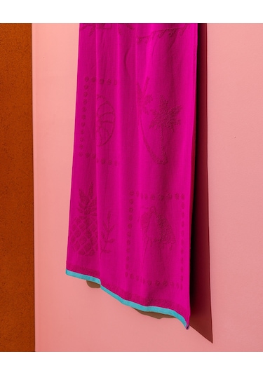 Sorle %100 Pamuk Plaj Havlusu - Fuşya - 70x150 Cm 8684427222867 Pembe
