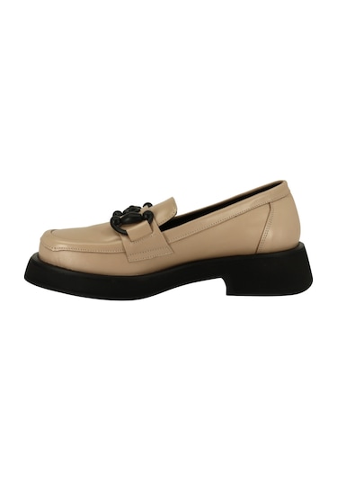 Albini 2610953 Hakiki Deri Kadın Loafer Ayakkabı Bej
