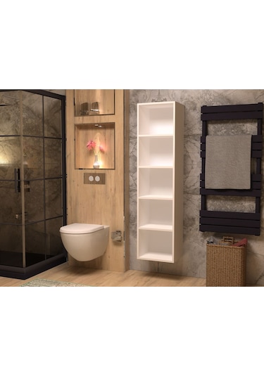 Boy Dolap Membran Kapaklı Kendinden Kulplu 40 Cm Gri