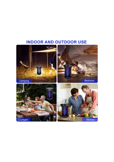 Xindoker Lt807s Güneş Enerjili Elektrikli Mus Lamba - Dış Mekan Su Geçirmez, 1500v Ağ, 2500mah Pil, Beyaz Led Aydınlatma + Mor Işık Kovucu, Bahçe/çiftlik Uygun Siyah