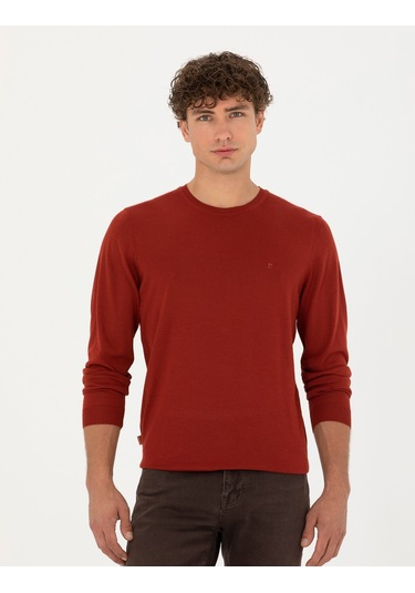 Pierre Cardin Erkek Kiremit Triko Kazak 50270054-vr031 Kiremit Kiremit