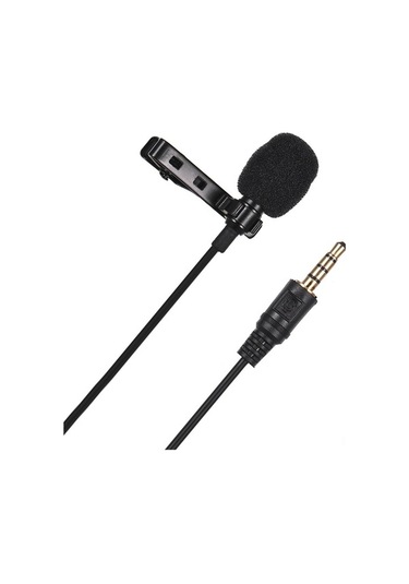Siyah Mini Kollu Kablolu Mikrofon - Omnidireksiyonel Ses Kalitesi, Cep Telefonu/pc Uyumlu, 100cm Kablolu, Taşıma Kutusu Ve Sponge Kapaklı