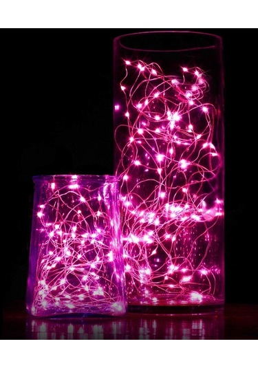 Peri Led 3 Metre Pilli Pembe Renk Dekoratif Aydınlatma Pembe