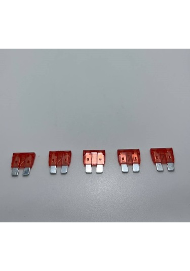 5 Adet 10 Amper Kırmızı Standart Bıçak Sigorta 10a