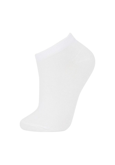 Defacto Kadın Pamuklu 3'lü Kısa Çorap T7370AZNSWT1 Beyaz