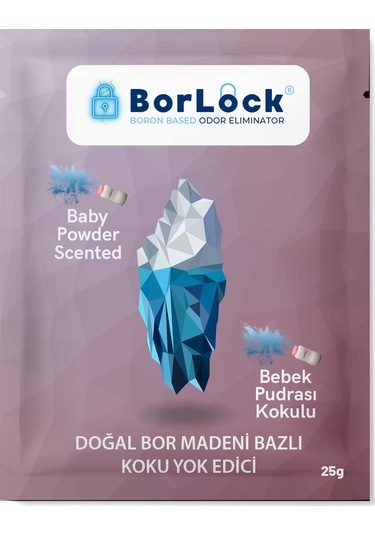 Borlock Bebek Pudrası Kokulu Koku Giderici
