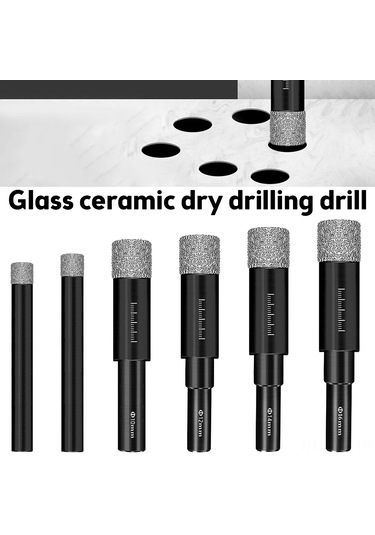 Yunboo 12mm Diamantlı Seramik, Granit, Cam Delme Aleti - Kuru Delme, Sıvı Gerektirmeyen, Dayanıklı, Elektrik Matkap Uyumlu