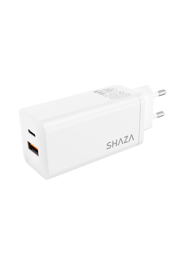 Shaza 65w Usb Qc 3.0 & Type-c Çift Çıkışlı Şarj Adaptörü