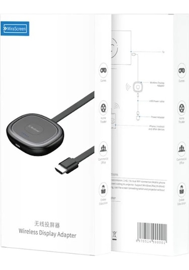 MiraScreen G20 Wireless Dongle 4K UHD  2.4 G Görüntü Aktarıcı