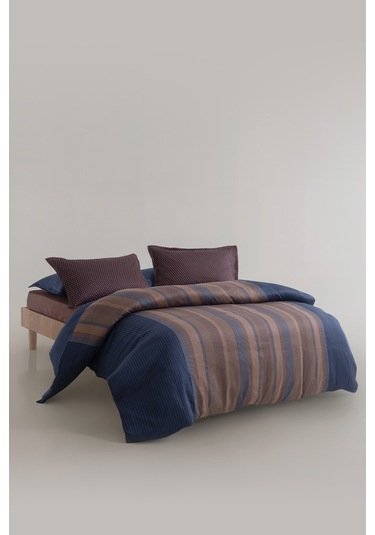 Kelt Saten Çift Kişilik Nevresim Takımı - Lacivert Lacivert