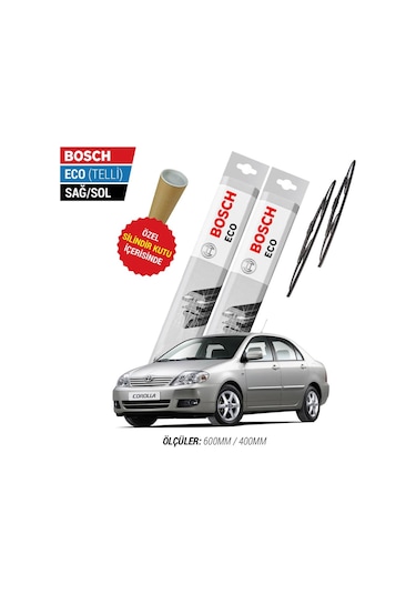 Toyota Corolla Uyumlu Silecek Takımı 2002-2006 Bosch Eco