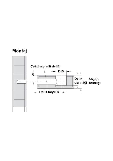 Hafele Minifix - 100 Takım 18 Mm Ahşap Için Metal Dubelli Minifix
