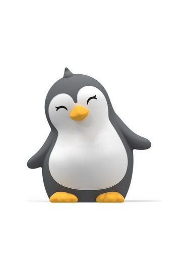 Dhink Silikon Şarjlı Gece Lambası Penguen Beyaz - Siyah