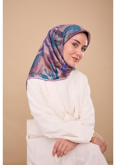 Silk Home Twill İpek Eşarp 11480-78 Pudra Vizon, Saks, Bebe Mavi, Petrol Yeşili, Mor