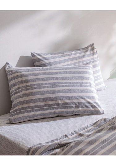 Darvell Tek Kişilik Pamuklu Ecocell Baskılı Pike Takımı - Gri/bej 8684427213414 Çok Renkli