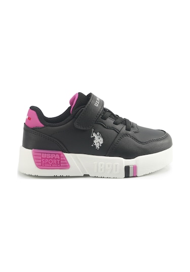 U.s. Polo Assn. Uttes Jr 5pr Siyah Kız Çocuk Sneaker Siyah-fusya