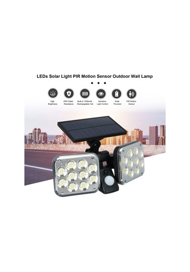 Gajeena Dış Mekan İçin 100 Led Güneş Enerjili Duvar Lambası - İnsan Algılama, Işık Kontrolü Ve 3 Aydınlatma Modu - Ip65 Su Geçirmez, 1500mah Batarya