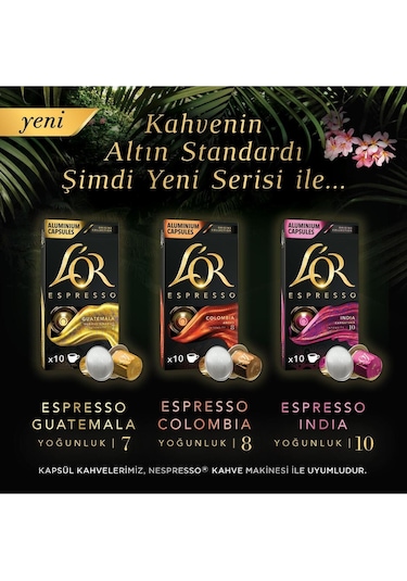 L'or Espresso Origin Colombia 8 Kapsül Kahve 10'lu