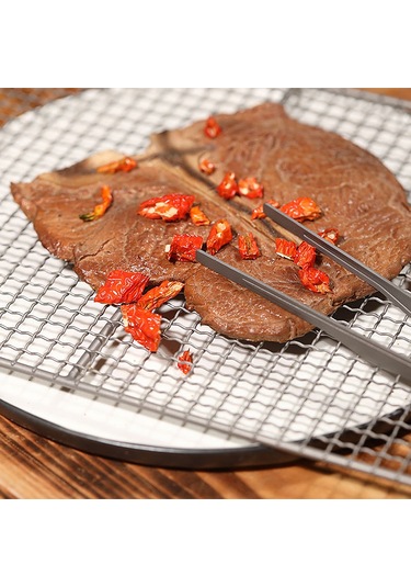 Springsun Titanyum Izgara Ağı - Ultra Hafif, Isı Ve Korozyona Dayanıklı, Düzgün Isıtma, Yemek Tutucu Dalgalı Yüzeyli, Gıda Lezzeti Bozmayan Gümüş