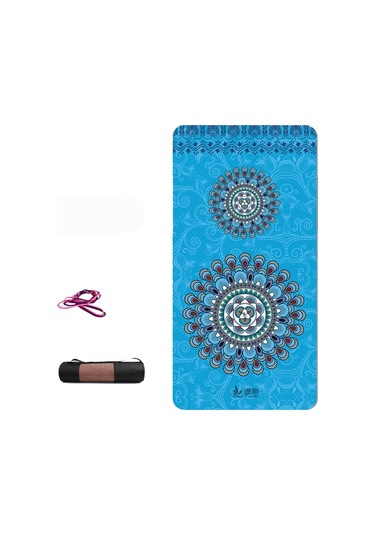 Tusi Yoga Matı Ve Pilates Minderi Mandala Desen Mavi