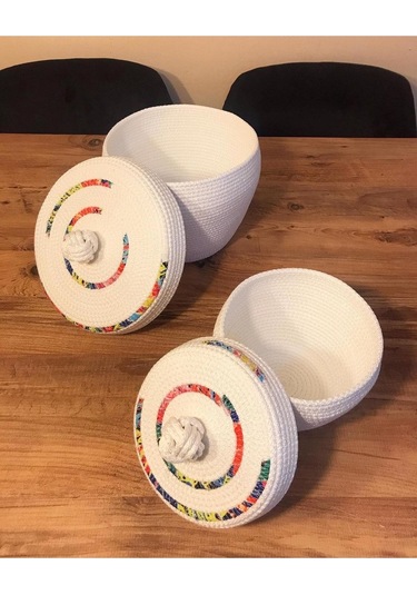 Dekoratif Sepet, Kapaklı Sepet, Çok Amaçlı Saklama Kutusu, Hediyelik Sepet 001