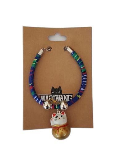 Maowang Özel Tasarım Zilli Kedi Kolyesi Kedi