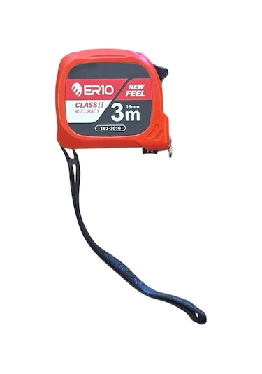 Er10 Şerit Metre Plastik Abs Çift Kilitli 3mx16mm T63-3016 0-99 M