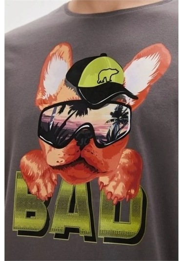 Bad Bear Spark Asfalt Baskılı Erkek Tişört Siyah