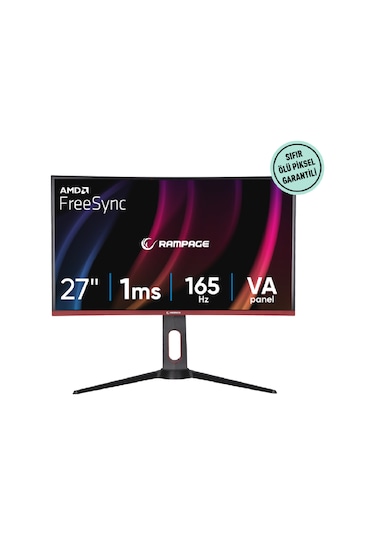 Rampage Voyager VY27R165 27" 165Hz 1MS Freesync Pivot Curved Oyuncu Monitorü