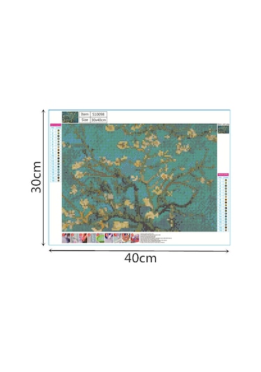 Ruicoo 40x30cm Kanvaslı Dıy El Yapımı Pırlanta Boyama Seti - Tam Züccaciye Ve Pırlanta Paketi