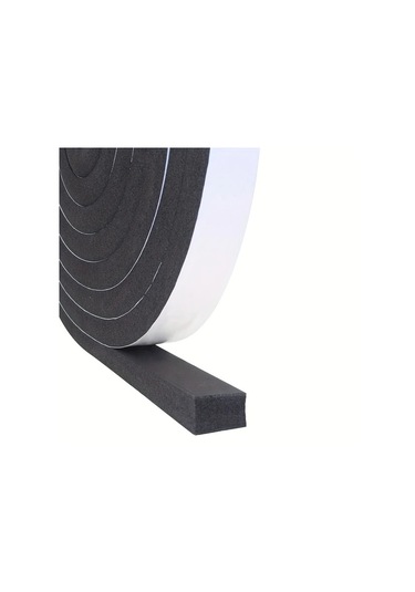 Gateesat 1 Rulo Siyah Kendinden Yapışkanlı Sessizlik Köpük Bandı 25mmx25mm 4m Su Geçirmez Ses Yalıtım