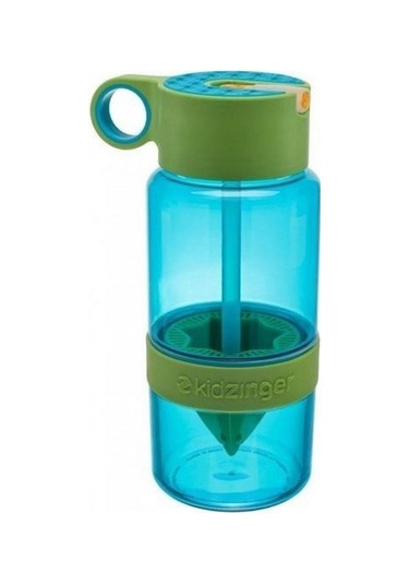 Narenciye Limon Sıkmalı Pratik Detoks Toksin Atıcı Su Matarası Spor Şişesi Şeffaf