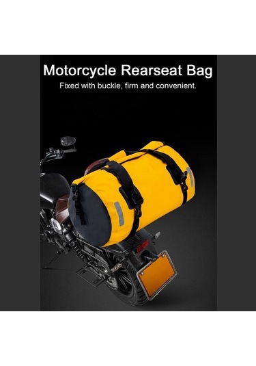 Su Geçirmez Motosiklet Arka Koltuk Çantası Büyük Kapasiteli Motosiklet Çantası Evrense Sarı Sarı