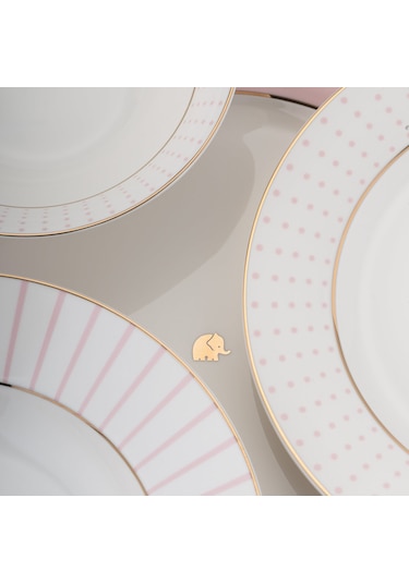 Jumbo Navy 24 Parça 6 Kişilik Yemek Takımı Pink Pembe