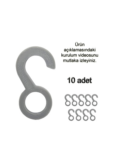 Çadır Direği (pol) Kancası Kolay Çadır Kurulum Aparatı 10 Adet Çok Renkli