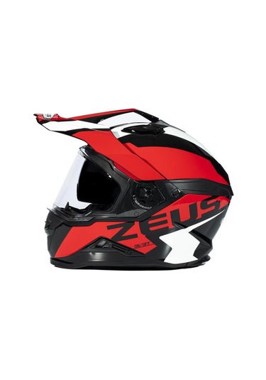 Zeus ZS-913 BF8 Kapalı Motosiklet Kaskı Siyah - Kırmızı